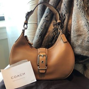 Coach tan leather hobo (worn once)